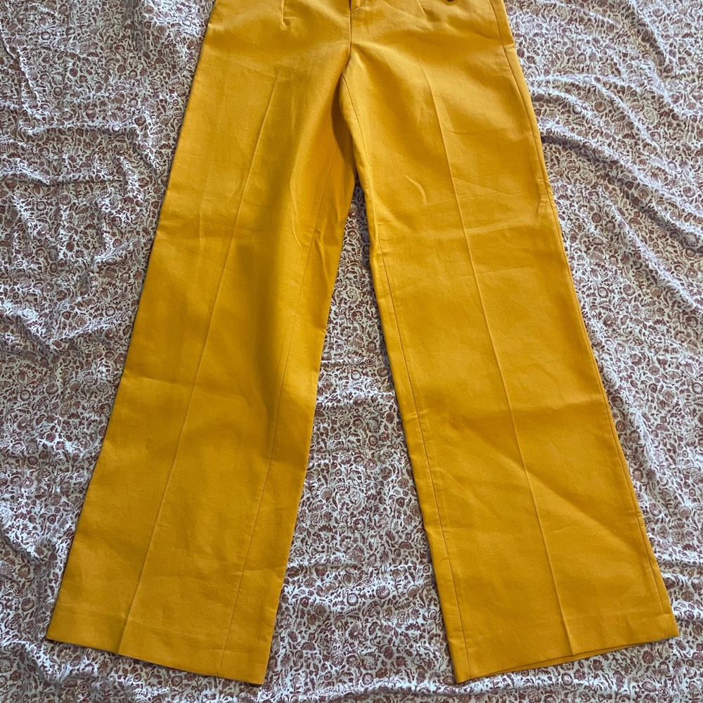 Zara - Size 6 Mustard Pleated Dress Pants - NWT